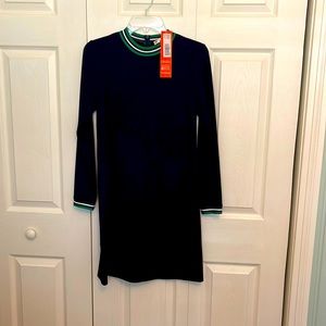 Jude Connally Cameron XS dark navy/shamrock dress